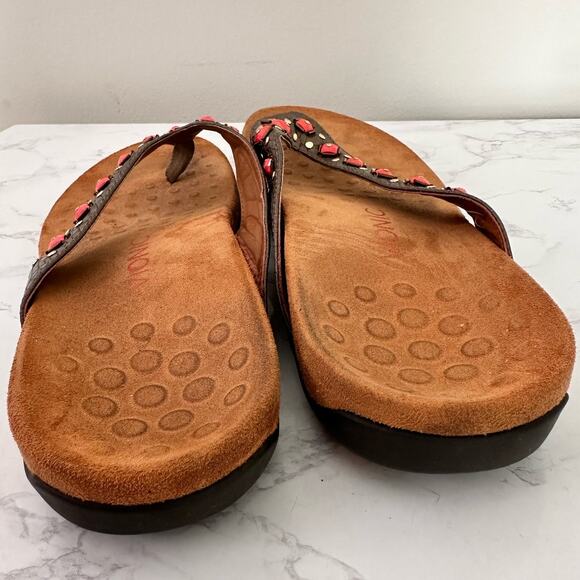 Vionic Womens 10 Floriana Sandals Arch Support Flip Flop Comfort 41 Brown Bronze - Picture 5 of 7
